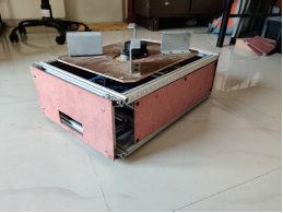 Final RBot prototype with its MDF enclosure